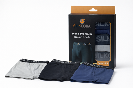 Pack of 3 Men’s Premium Boxer Briefs - Export Grade Combed Cotton